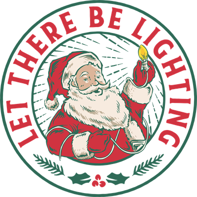 Let There Be Lighting LLC — vintage Santa holding a C9 bulb
